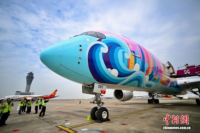 南方航空の第15回全運會テーマ特別塗裝機「活力灣區(qū)號」