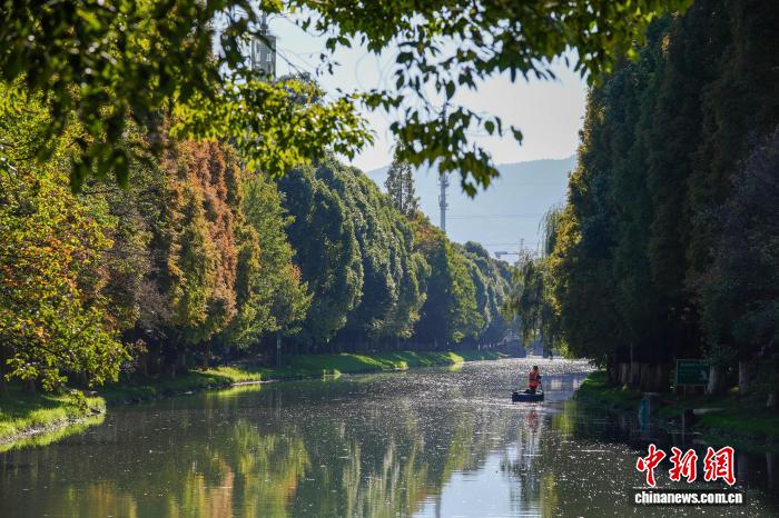 昆明の初冬の溫もりを満喫する人々　雲(yún)南省