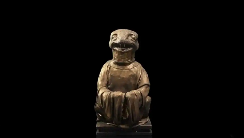 鄒明磊さんがスイーツで再現(xiàn)した「圓明園の巳蛇」（寫真提供?取材対象者）。