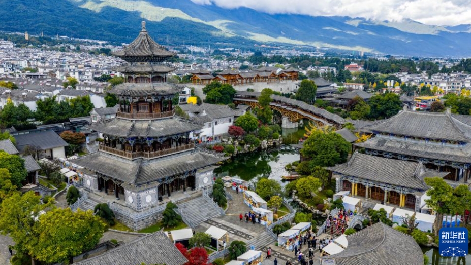 「2025年無形文化遺産ブランドPRウィーク」の會場（11月23日、ドローンによる撮影?胡超）。