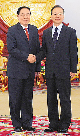 溫総理とチュンマリー主席