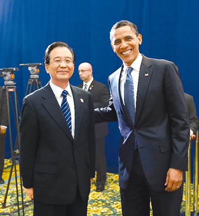 溫家寶総理は20日、オバマ米大統(tǒng)領と會談した。