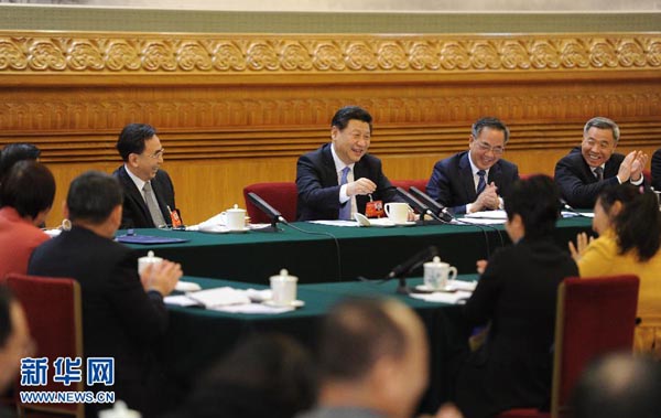 習(xí)主席が広東代表団の審議に參加　腐敗一掃を