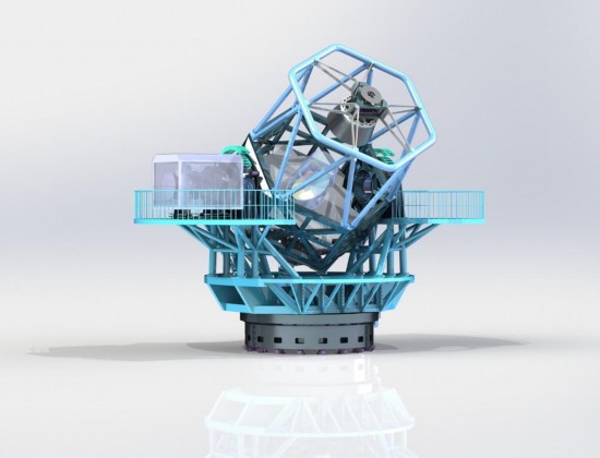 大型汎用分光望遠鏡?JUSTの全體設(shè)計図。寫真提供：上海交通大學(xué)