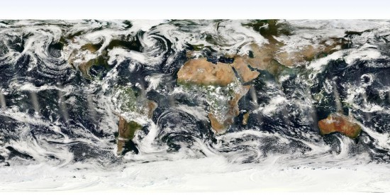 △風(fēng)雲(yún)3號(hào)H衛(wèi)星の中分解能分光イメージャによる初の全球畫像